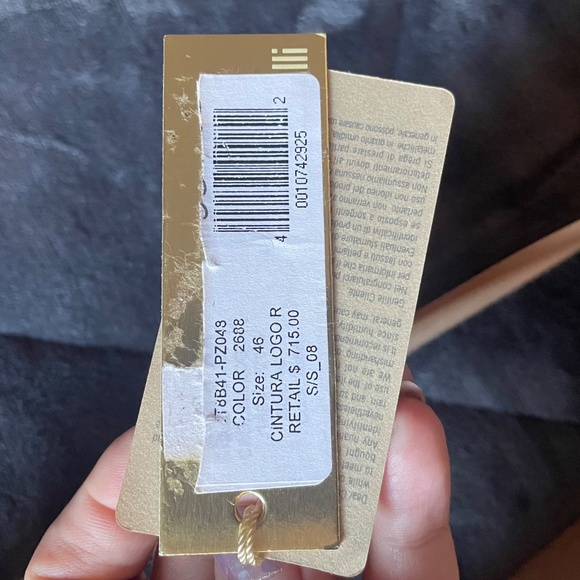 Roberto Cavalli metallic mauve /pale lilac wide belt - Picture 7 of 9